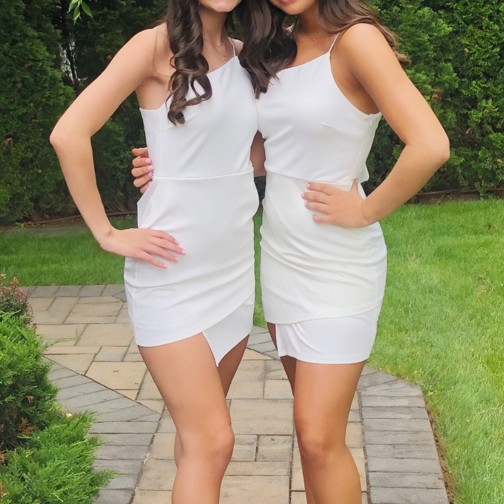 LULUS WHITE ONE SHOULDER DRESS